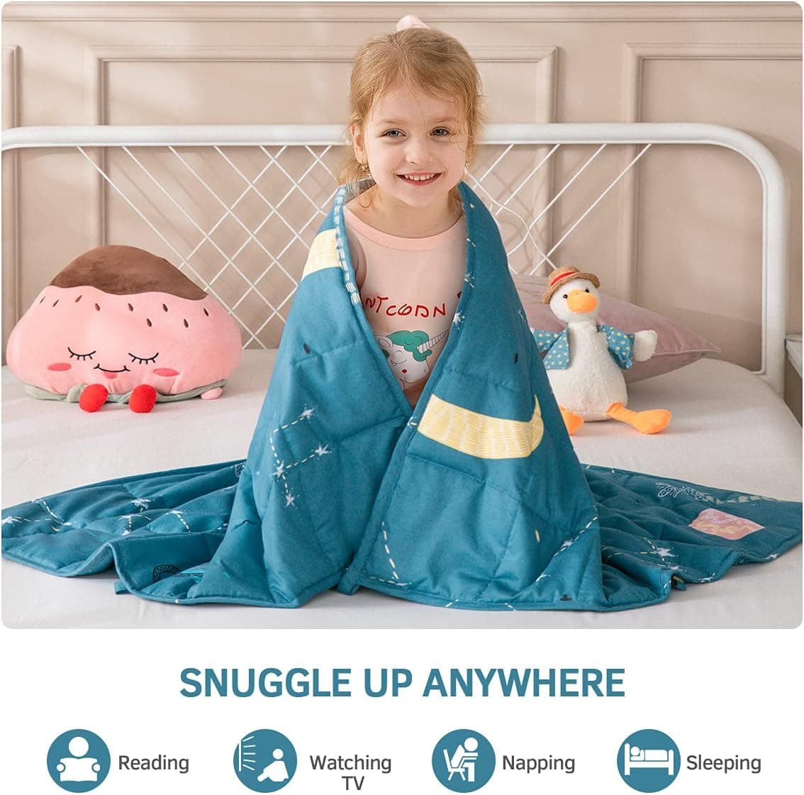 Mr. Sandman Weighted Blanket for Kids (3 lbs) thumbnail 2