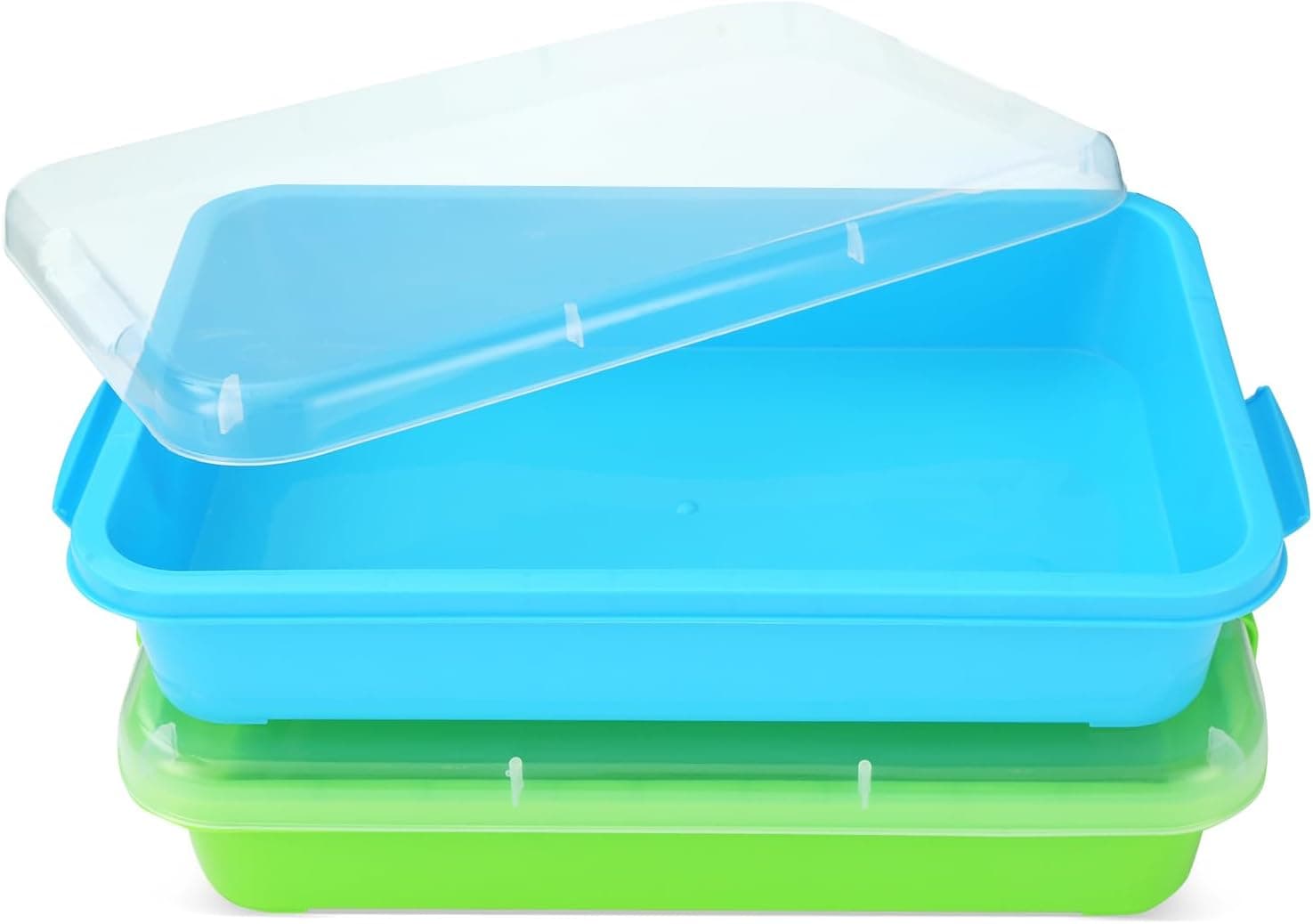Sensory Bin Play Tray with Lid (15 inch, 2 Pack)