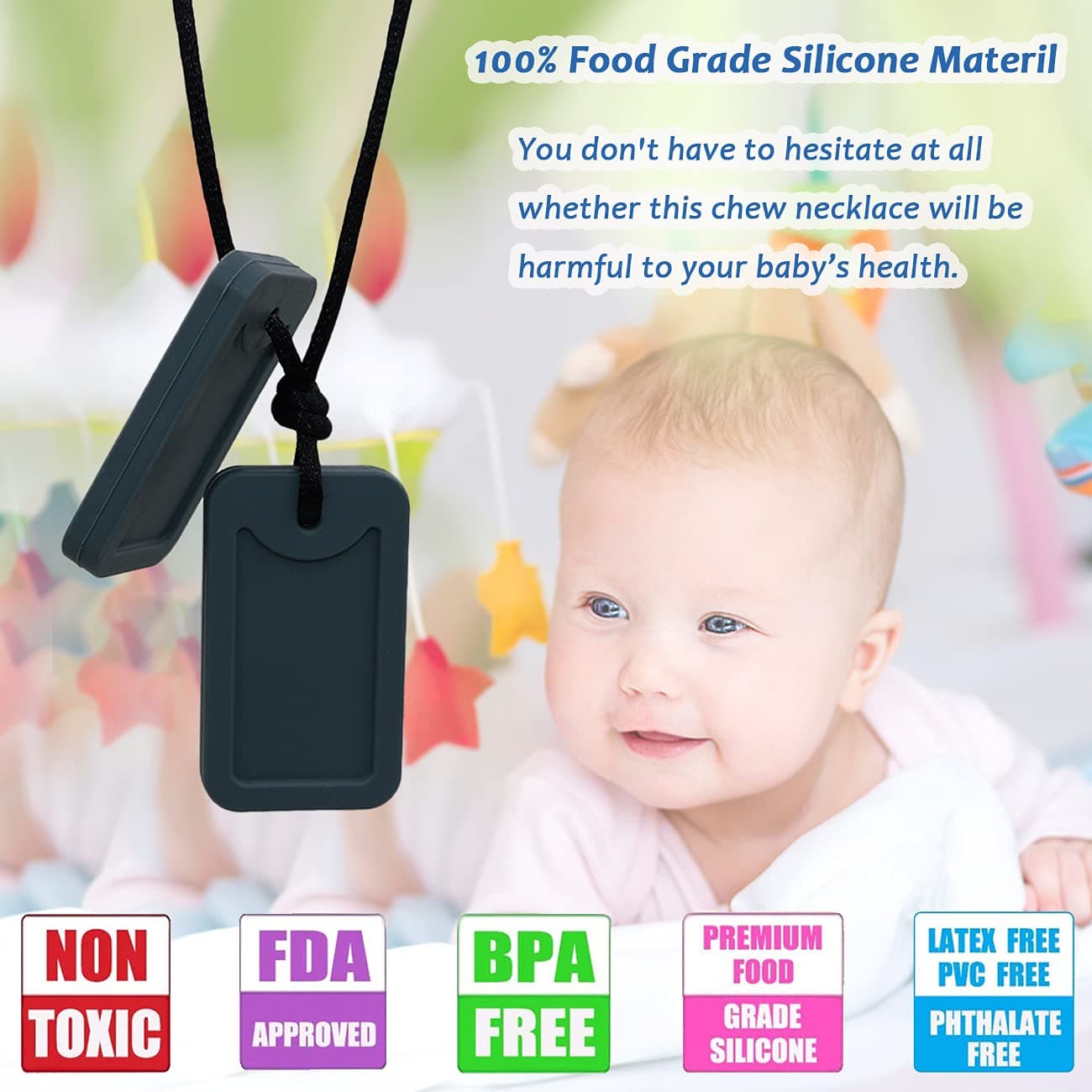 Sensory Chew Necklace for Boys with Autism/ADHD thumbnail 4
