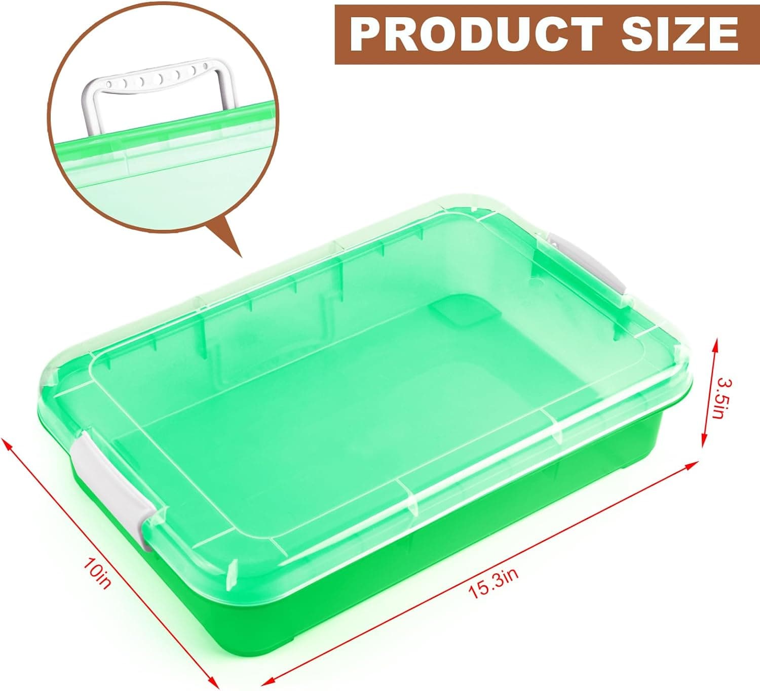 Portable Sensory Bin Tray with Lid (15 inch, Green) thumbnail 3