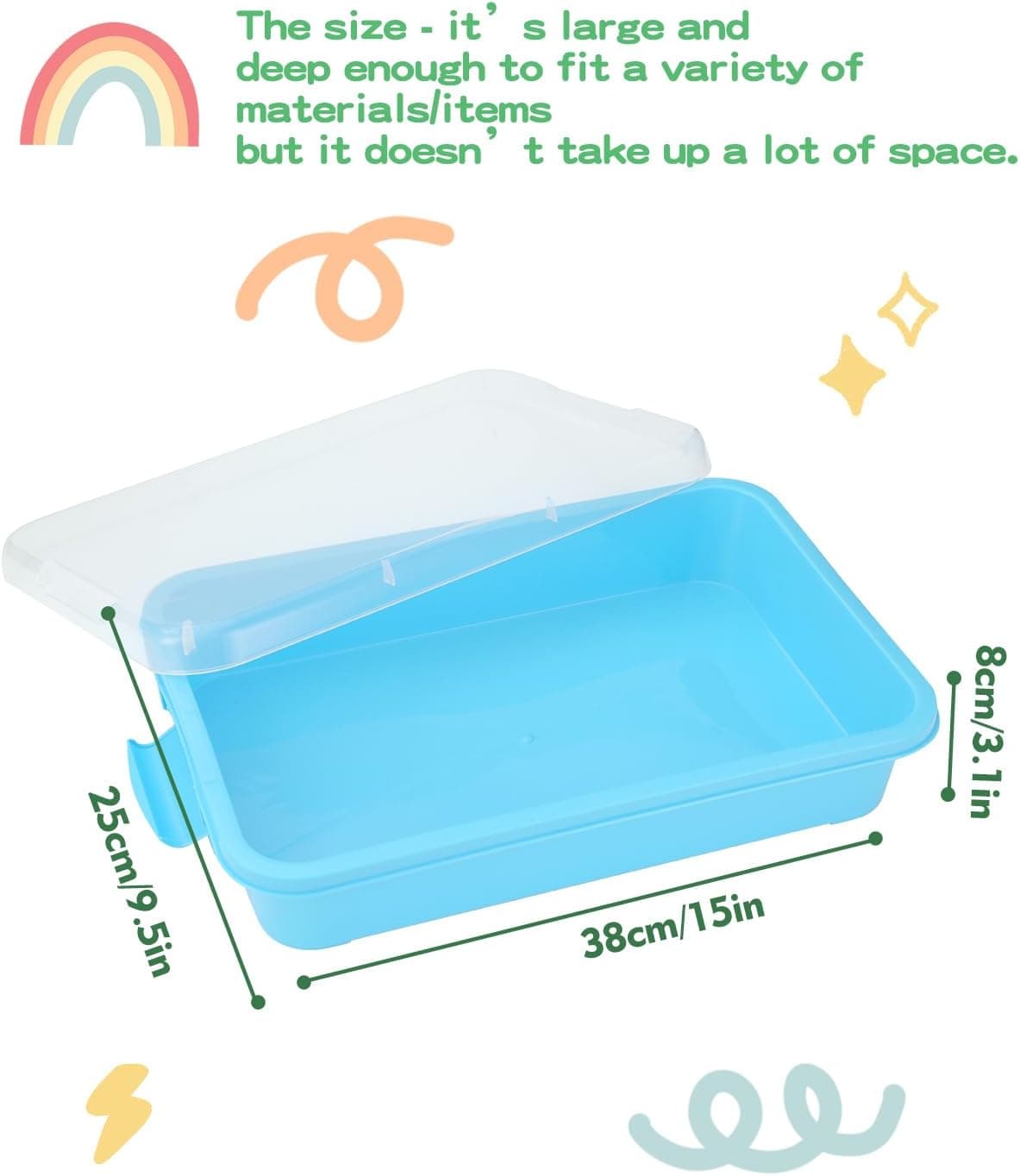 Sensory Bin Play Tray with Lid (15 inch, 2 Pack) thumbnail 3