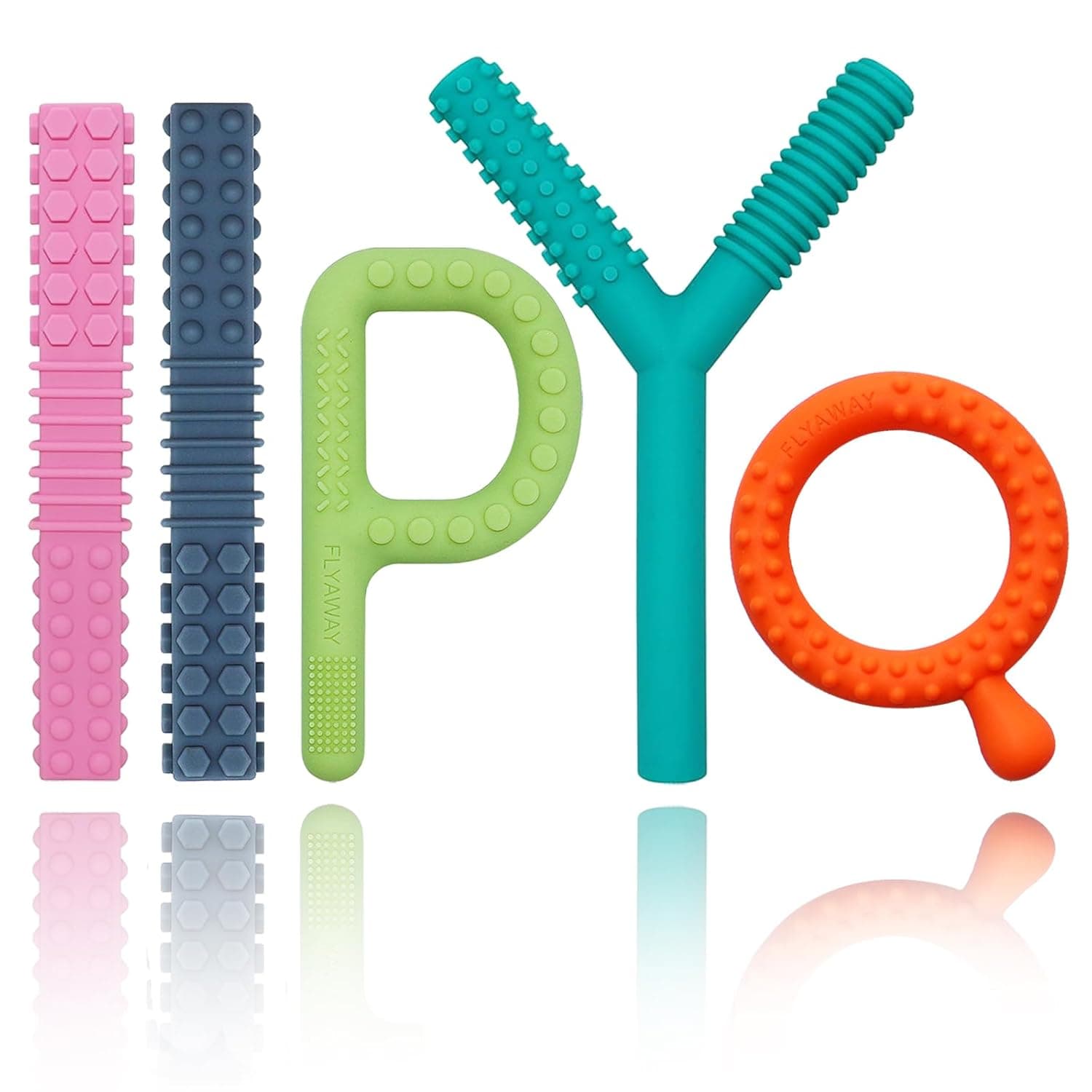 Sensory Chew Teething Toys for Babies (5 Pack)