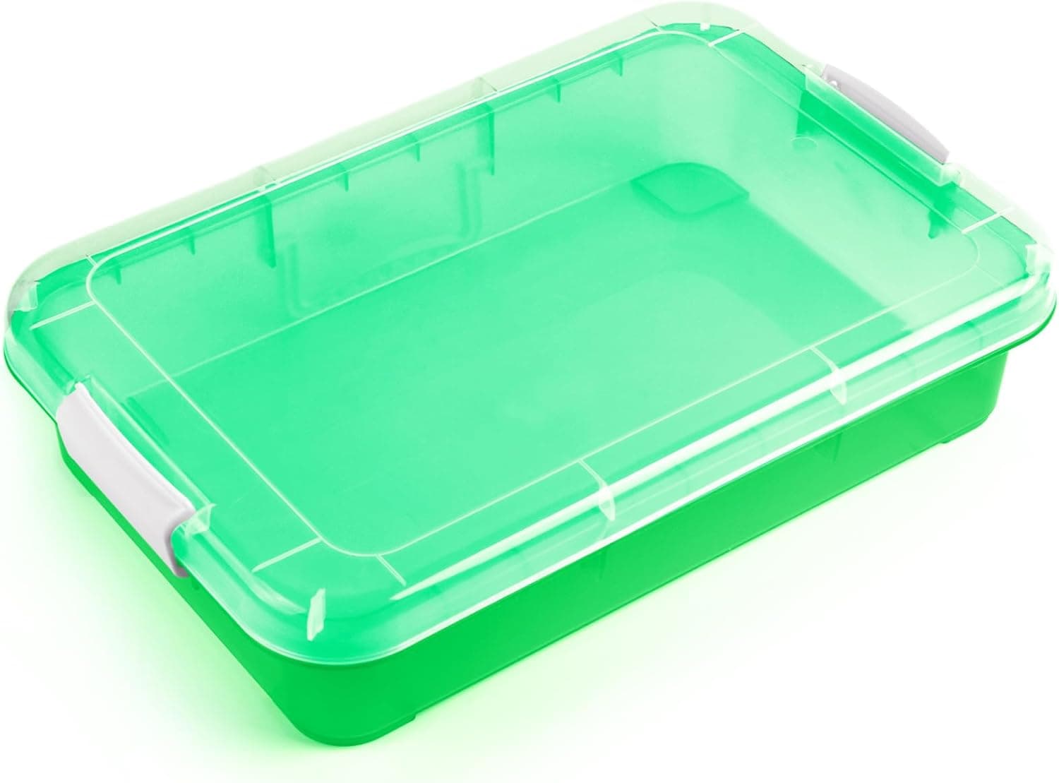 Portable Sensory Bin Tray with Lid (15 inch, Green)
