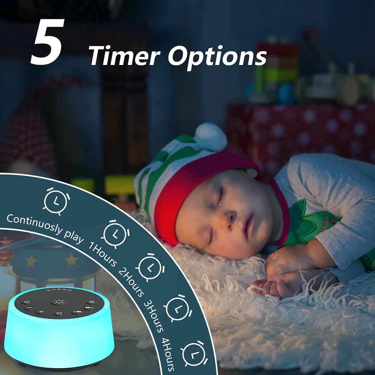 Color Noise Sound Machine with Night Light (25 Sounds) thumbnail 4