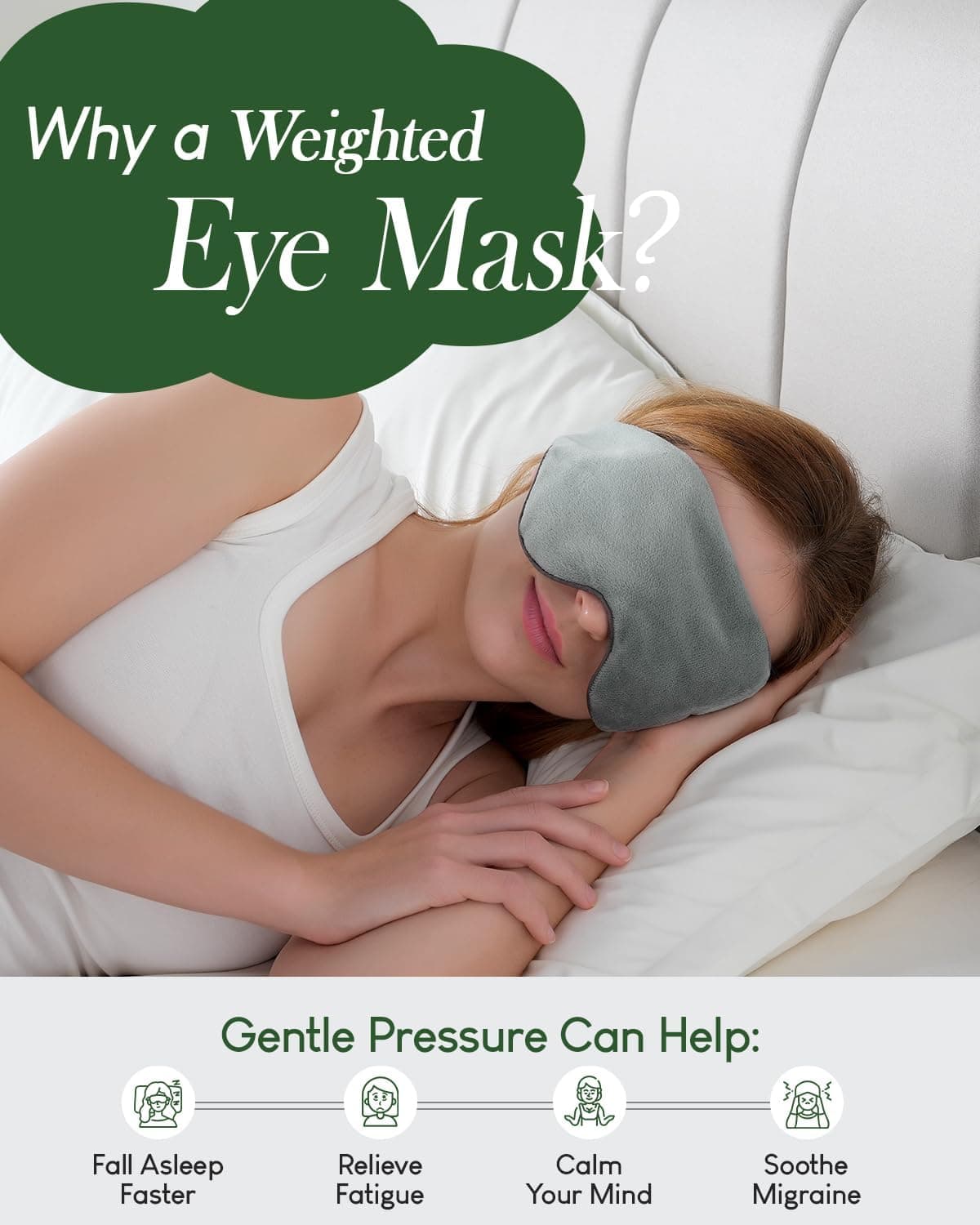 Sivio Weighted Eye Mask — Cooling & Cozy Reversible thumbnail 3