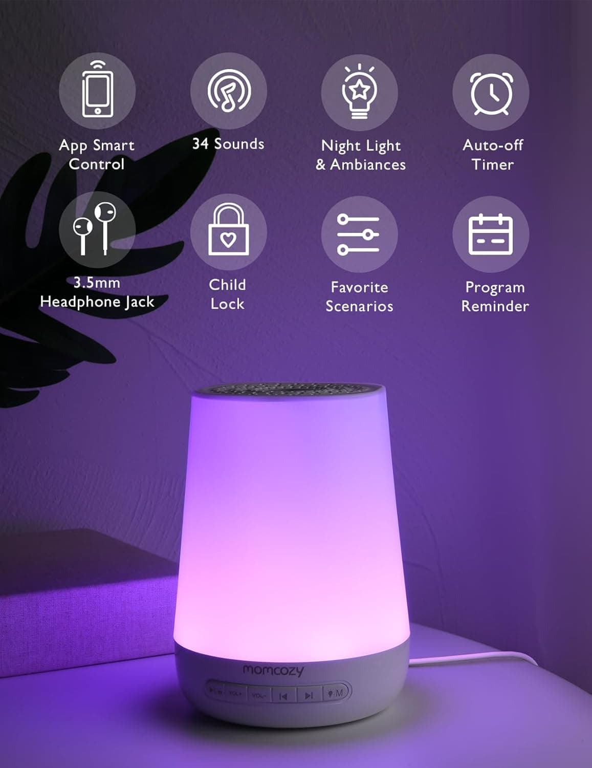 Momcozy Baby Sound Machine with Night Light thumbnail 2