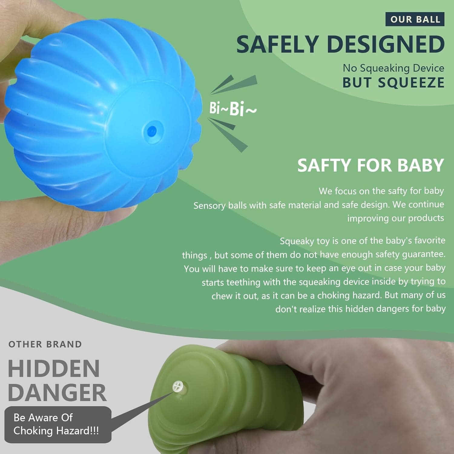 Sensory Balls for Baby & Toddlers (6 Pack) thumbnail 2