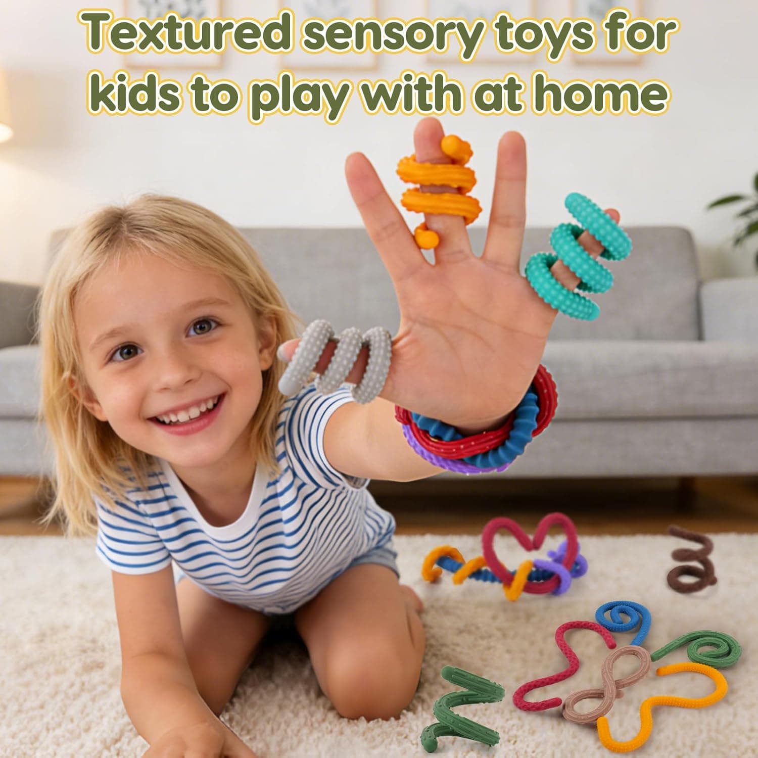 Quiet Silicone Fidget Stick — Textured Sensory Toy thumbnail 3