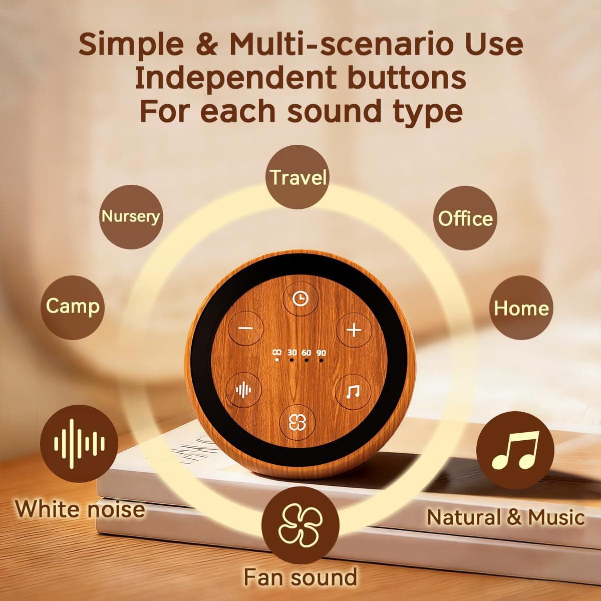 Portable White Noise Machine for Baby (Battery, 32 Sounds) thumbnail 5