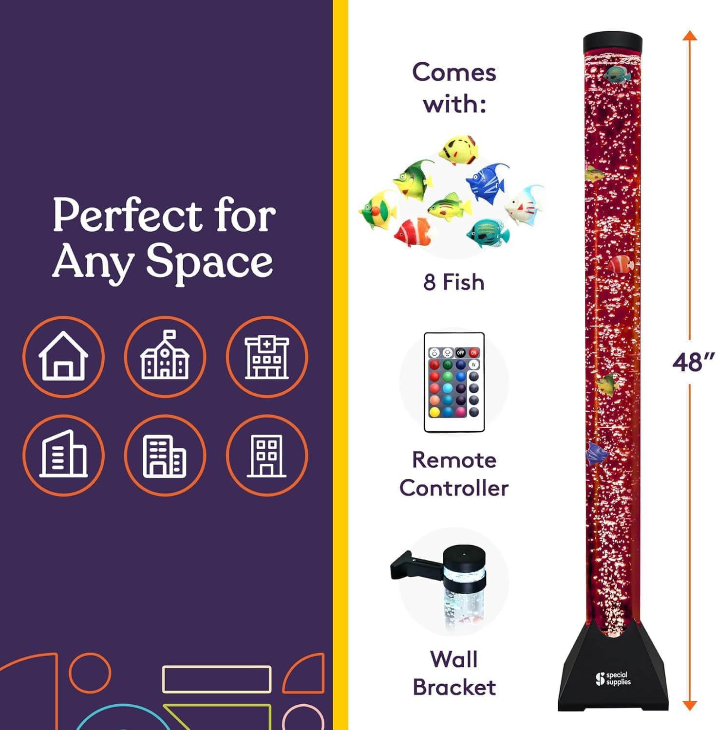 Special Supplies Aquarium Sensory Fish Bubble Tube thumbnail 2
