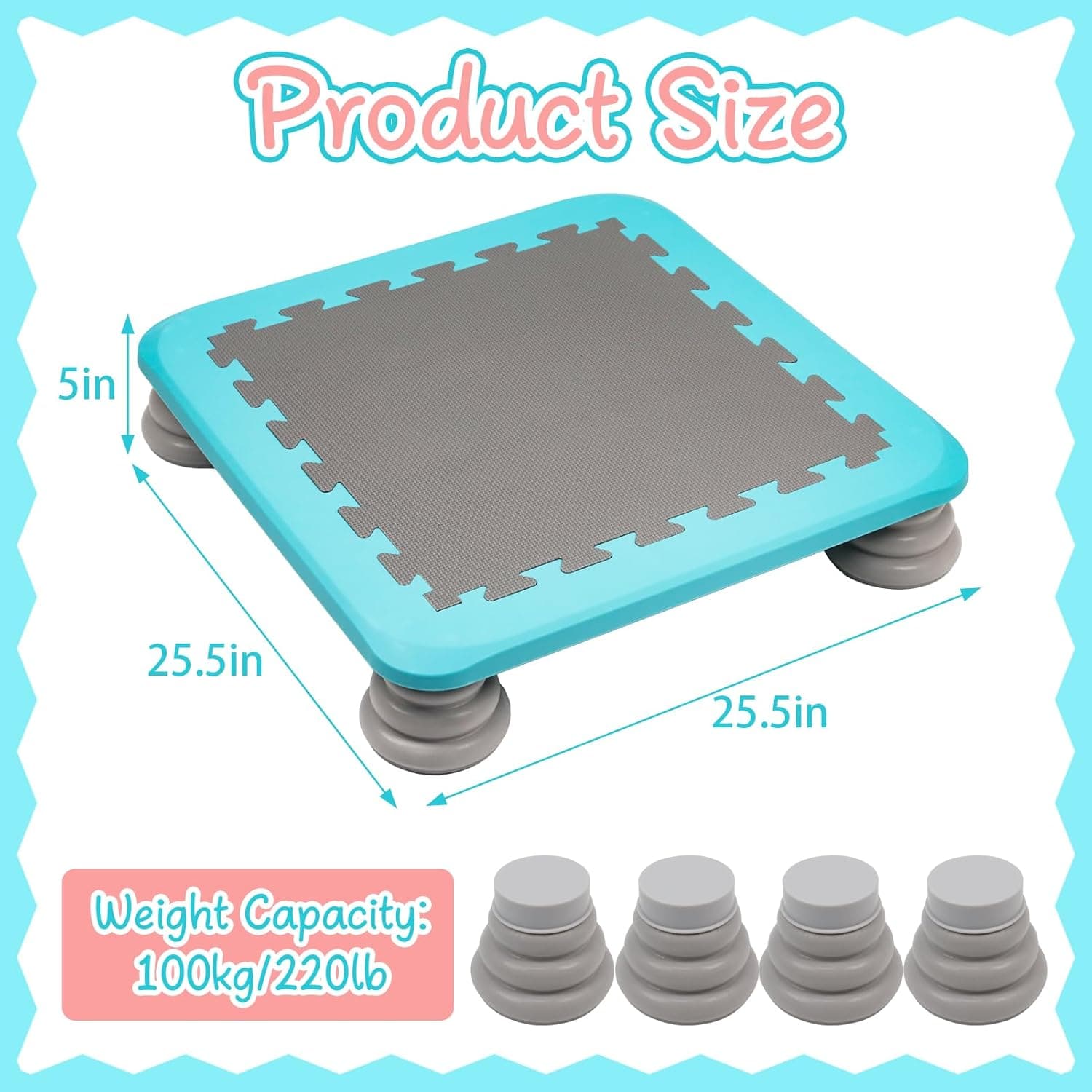 Mini Trampoline for Kids (25 inch, Balance & Bounce) thumbnail 5