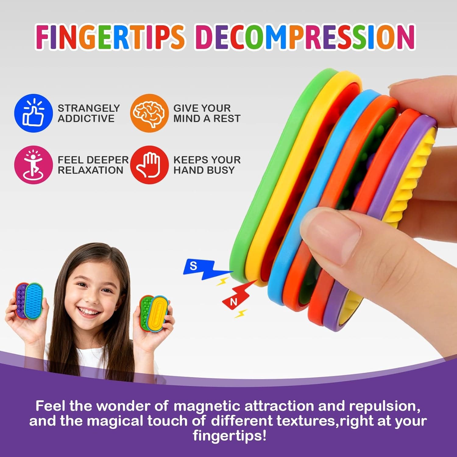 Textured Sensory Fidget Cube for Kids & Adults thumbnail 5