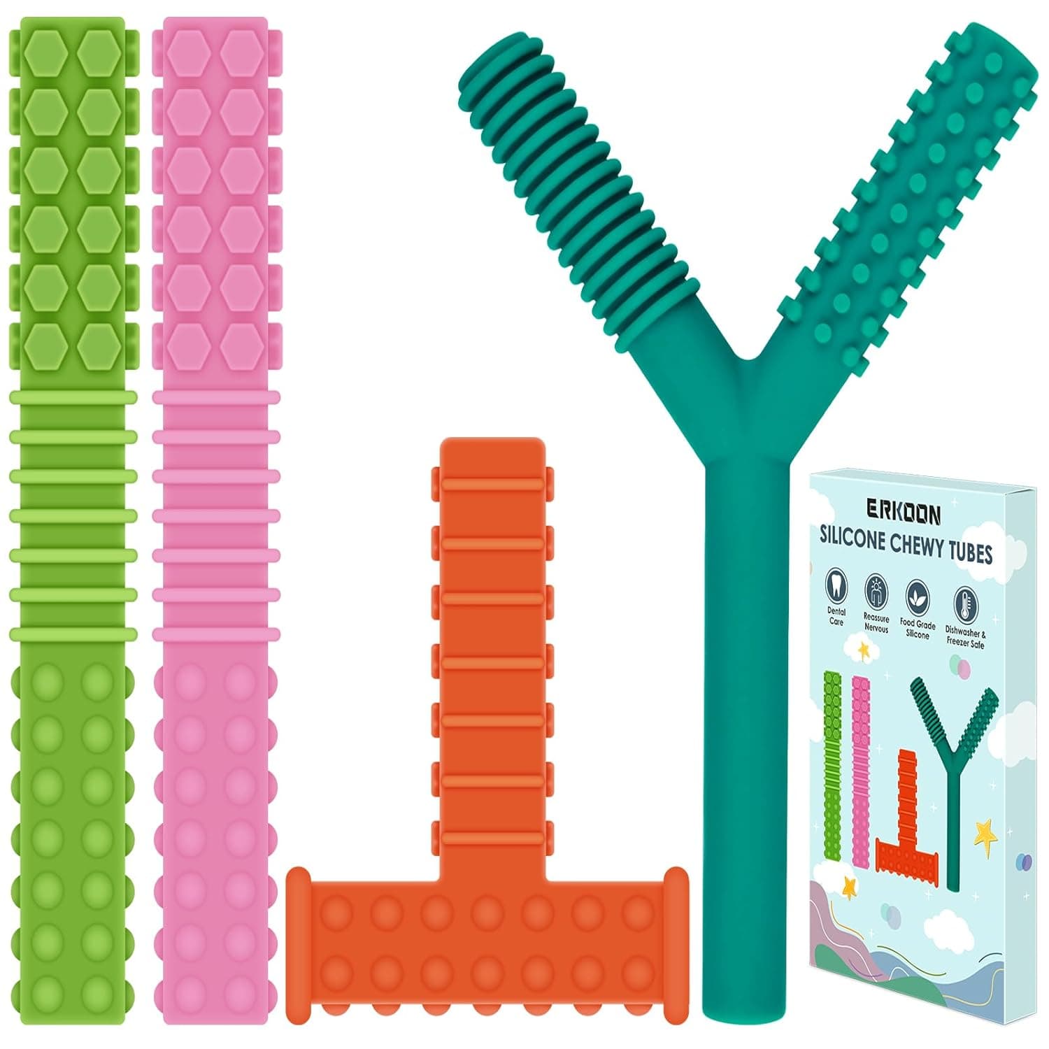 Sensory Chew Toys for Autistic Children (4 Pack)