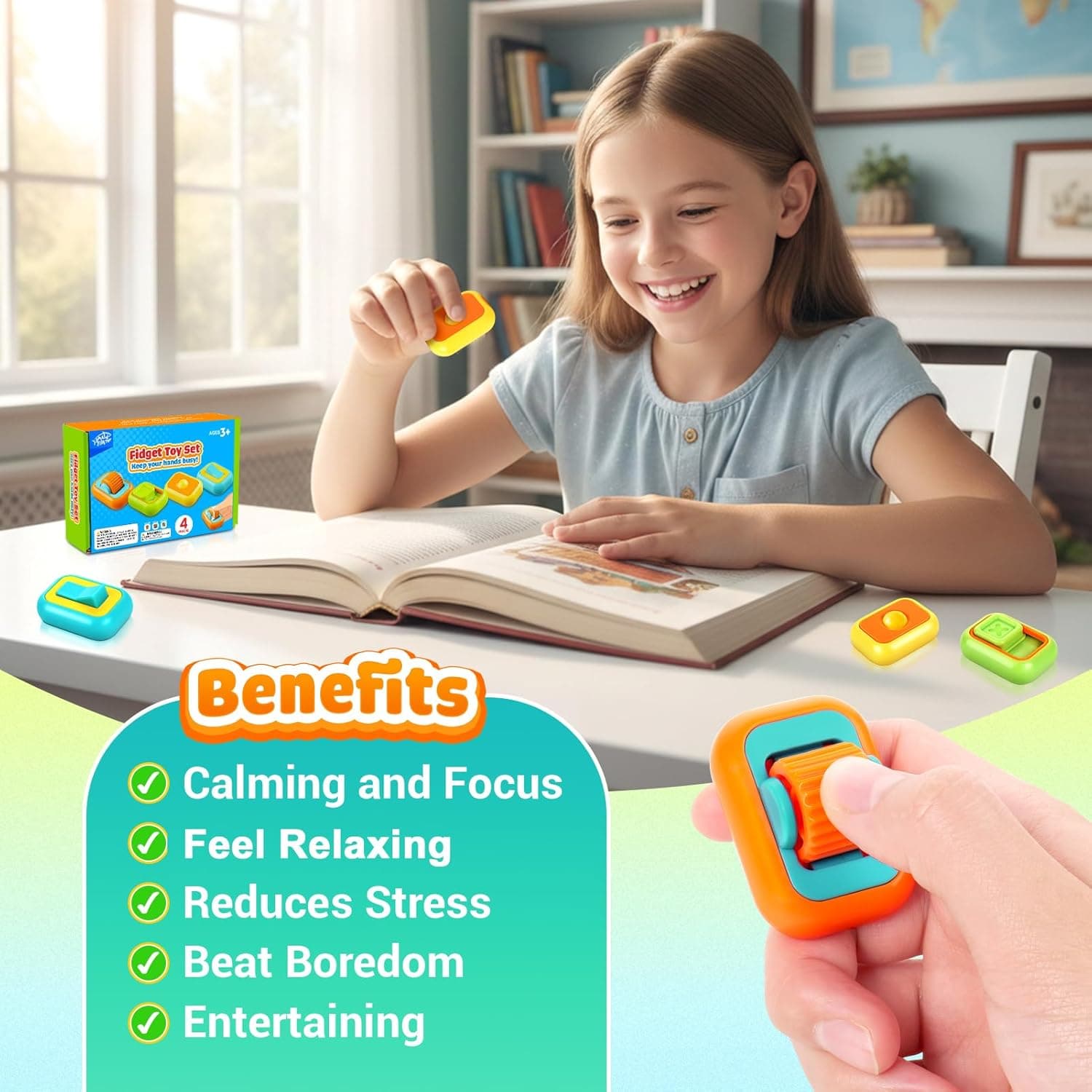 Fidget Toys Set (4 Pack Sensory Stress Relief) thumbnail 3