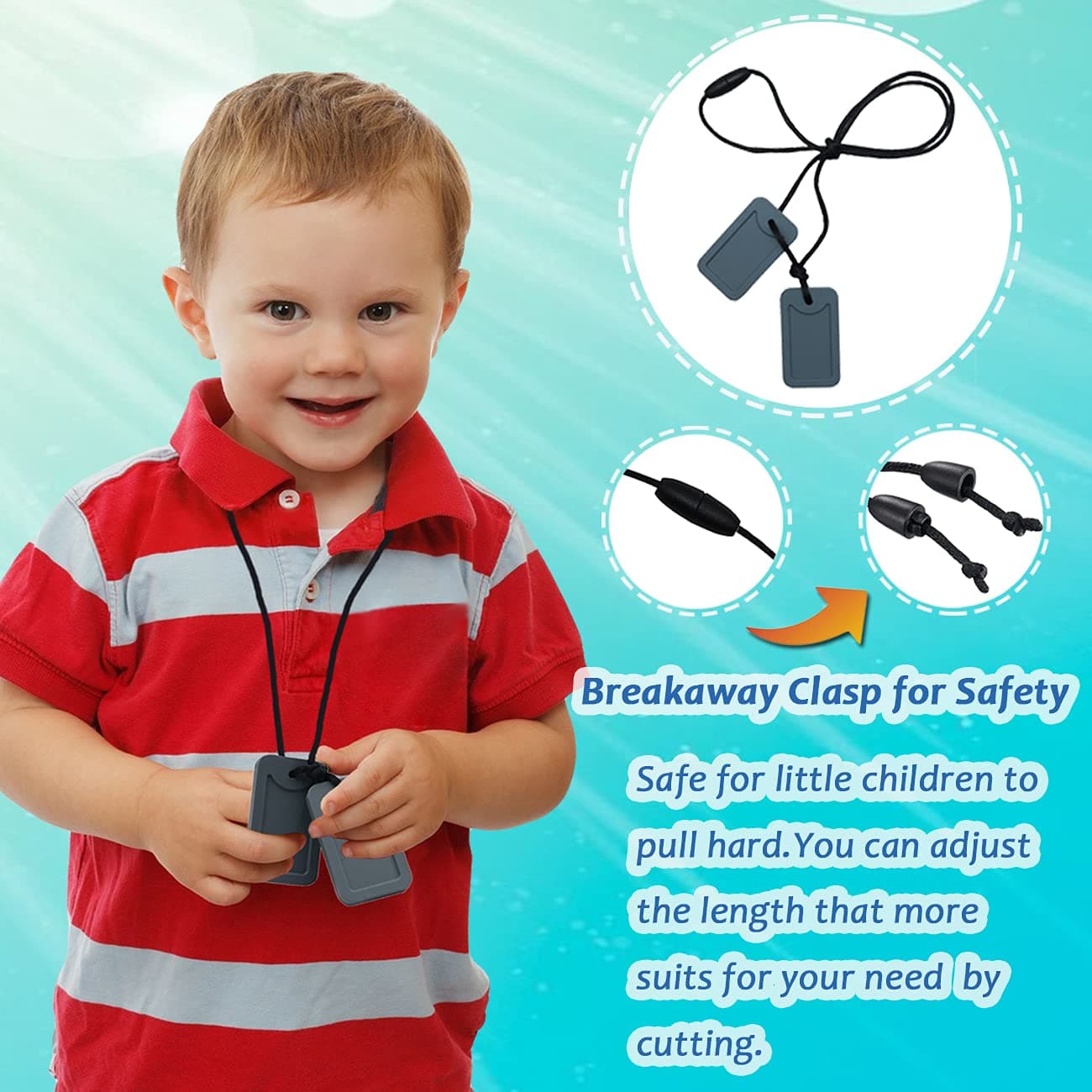 Sensory Chew Necklace for Boys with Autism/ADHD thumbnail 3