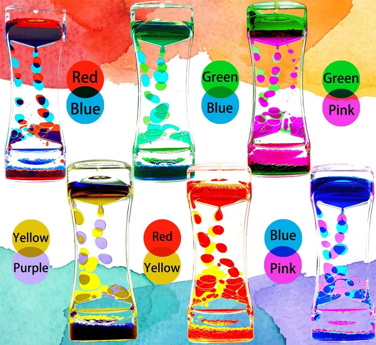 Liquid Motion Bubbler Timer (6 Pack, Colorful) thumbnail 3