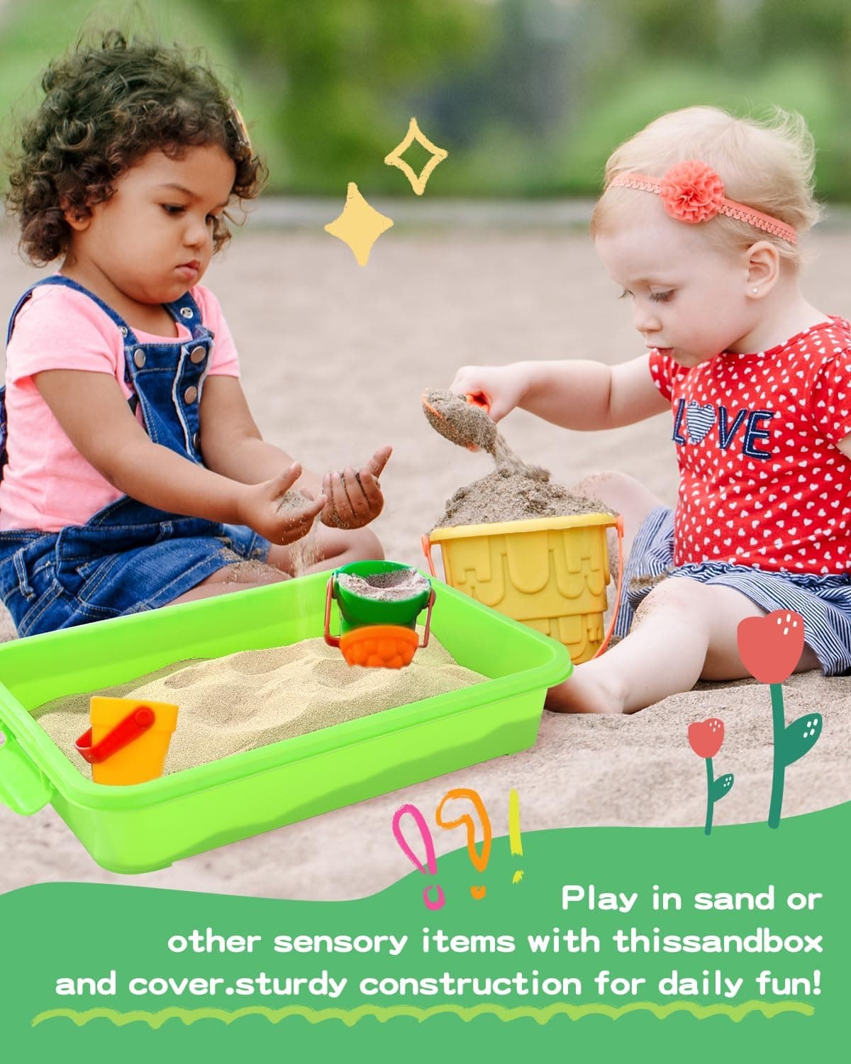 Sensory Bin Play Tray with Lid (15 inch, 2 Pack) thumbnail 2