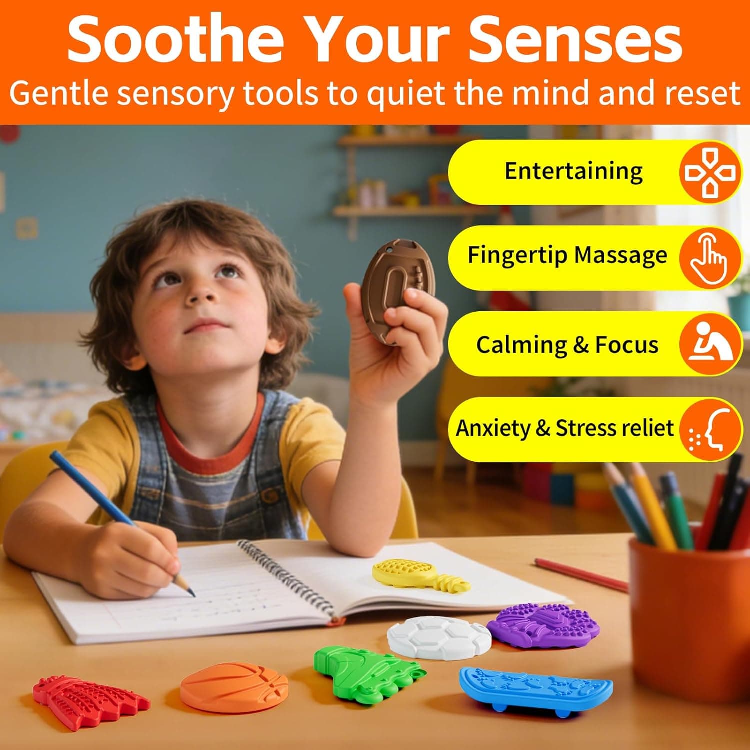 Sensory Calming Stones Fidget Kit (8 Pieces) thumbnail 5