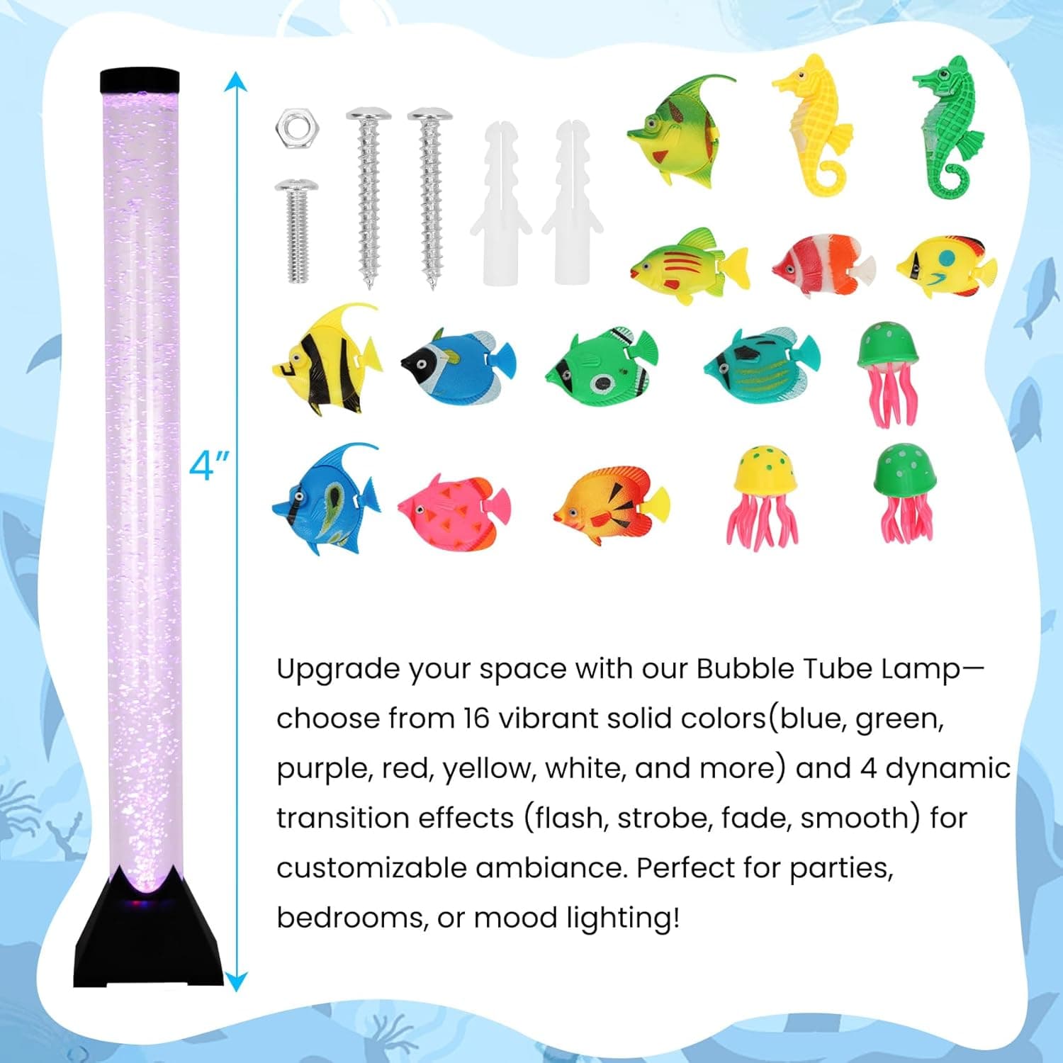 4FT Sensory LED Bubble Tube Lamp (Color-Changing) thumbnail 4