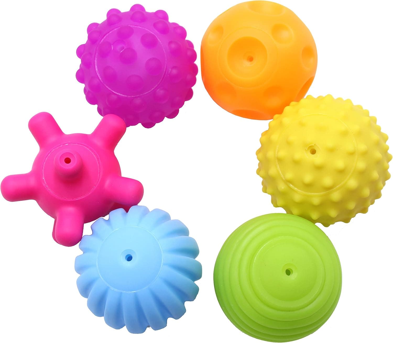 Sensory Massage Balls for Kids (6 Pack, Spiky) thumbnail 2