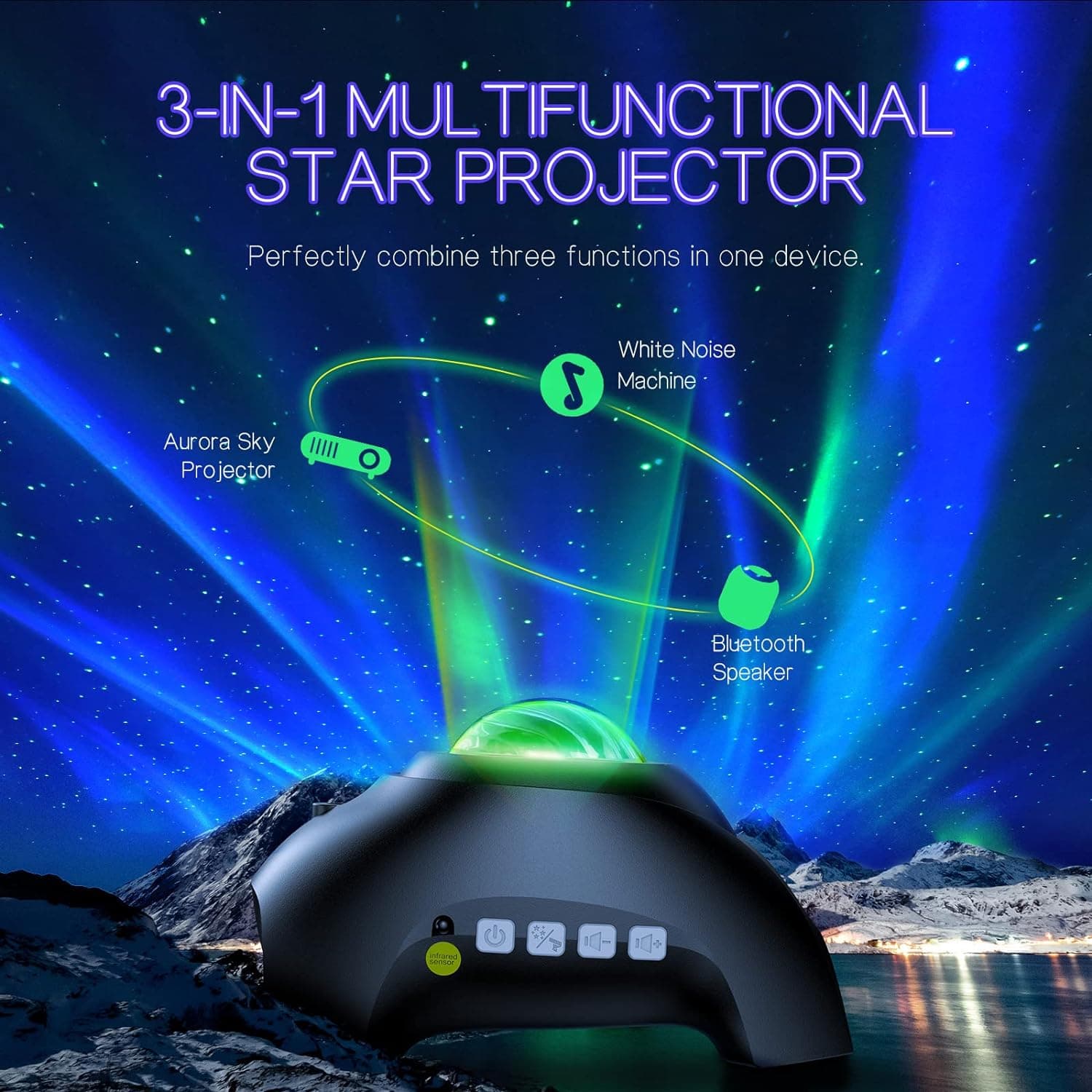 Northern Galaxy Light Aurora Projector (33 Effects) thumbnail 2
