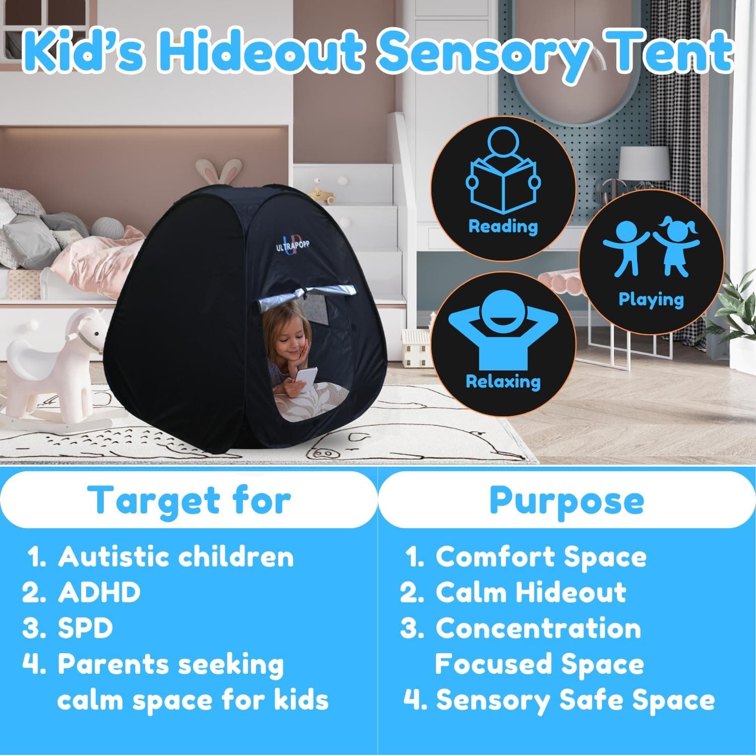Portable Sensory Tent for Kids with Autism thumbnail 5