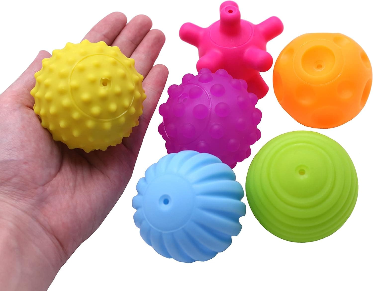Sensory Massage Balls for Kids (6 Pack, Spiky) thumbnail 4