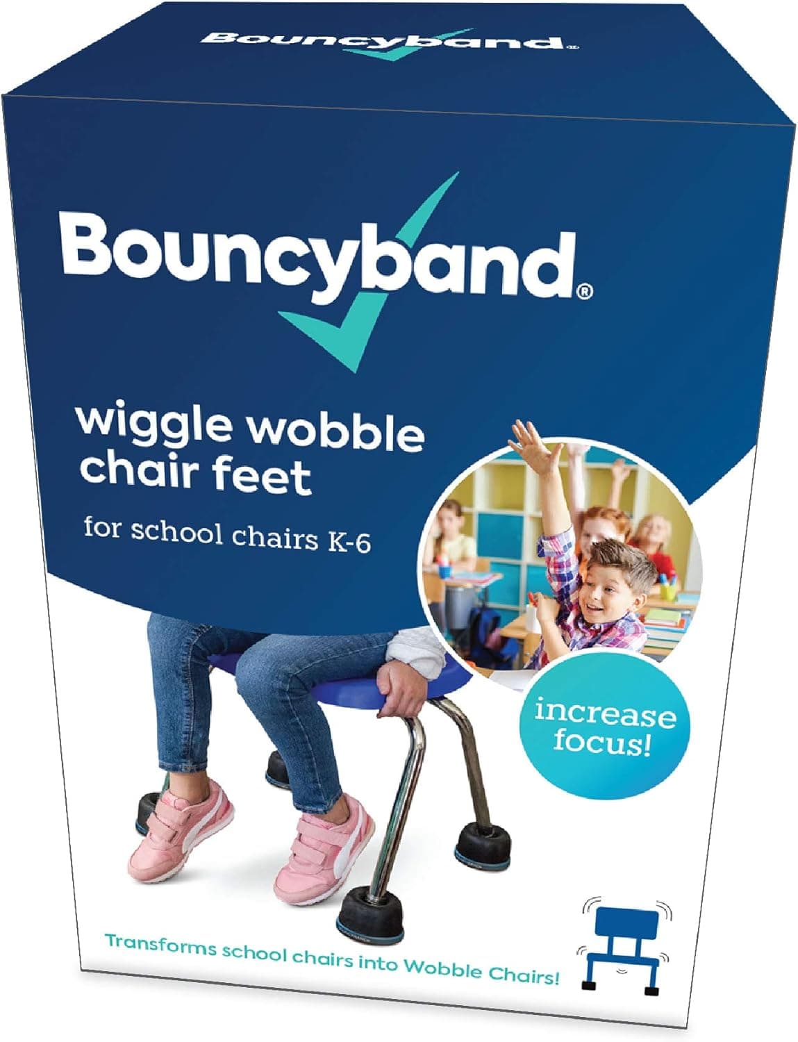 Bouncyband Wiggle Wobble Chair Feet for Classroom
