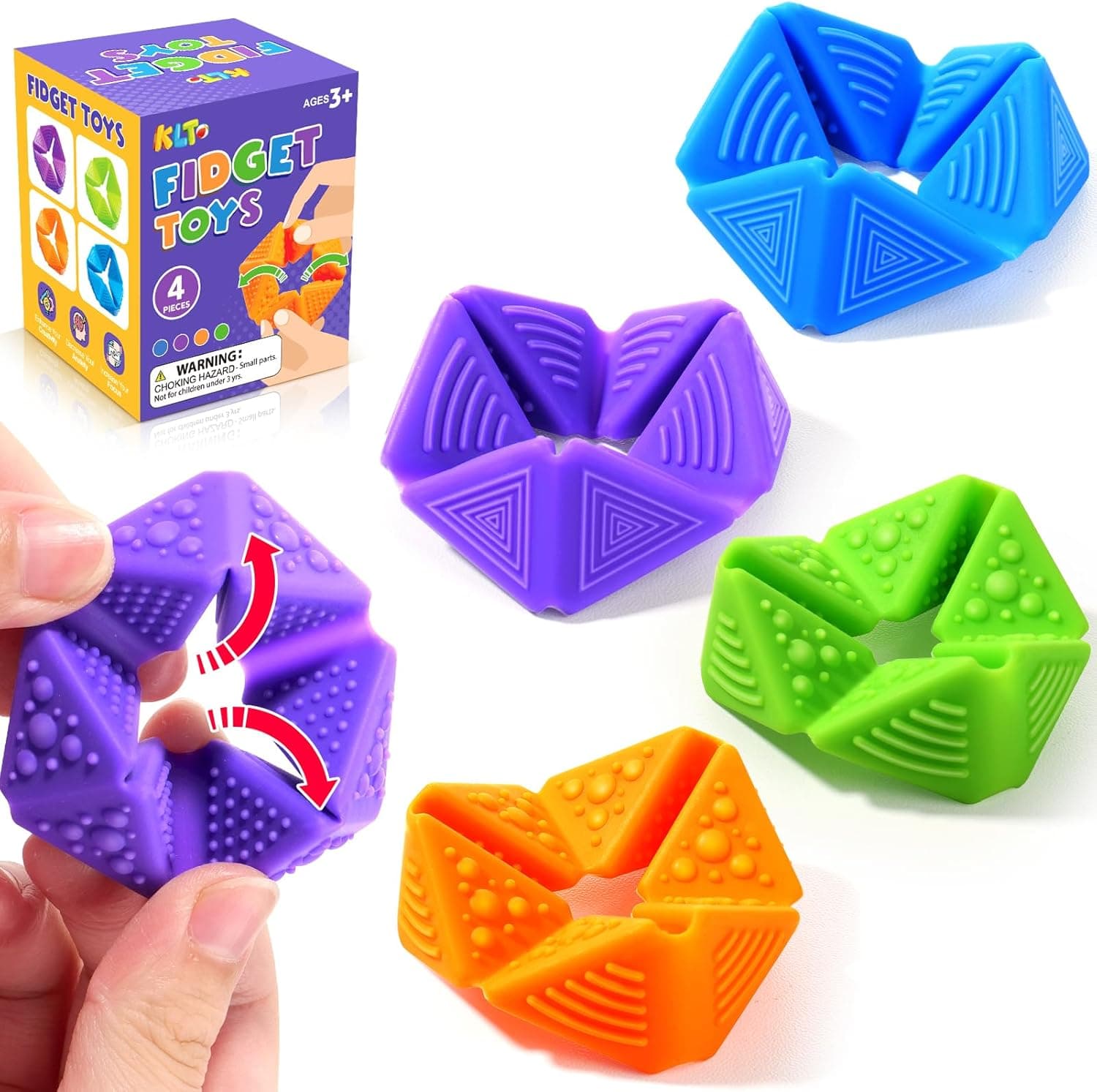 KLT Fidget Sensory Flip Cube with Textures