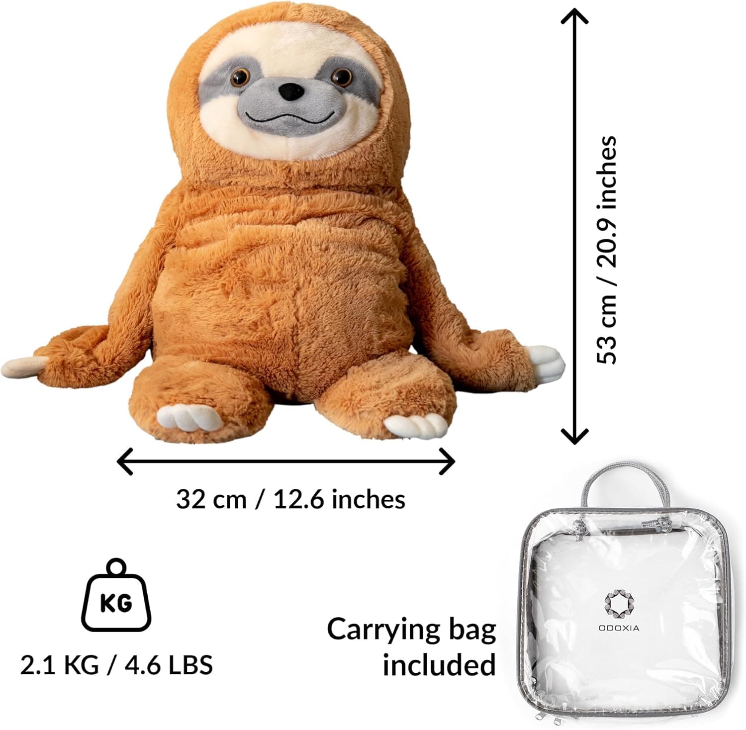 Weighted Stuffed Animal Sloth (5 lbs) thumbnail 5