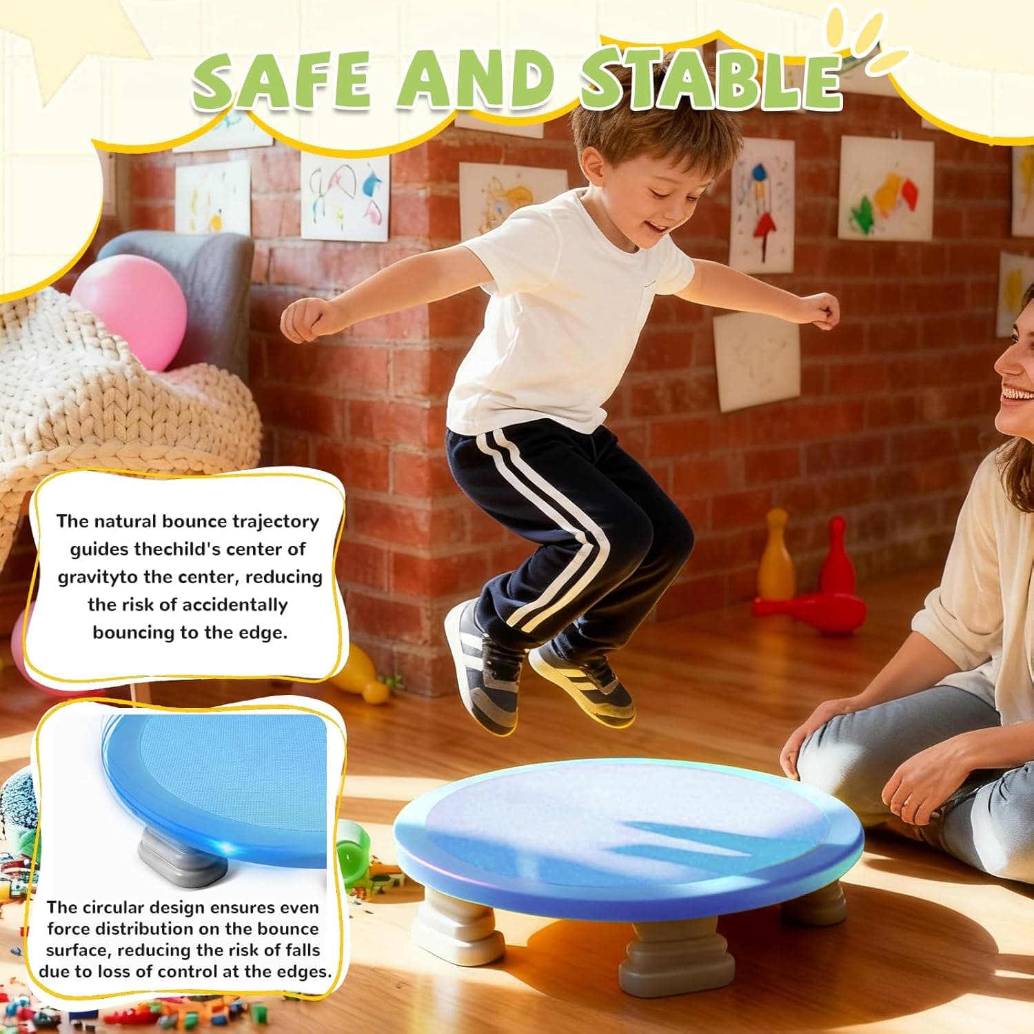 Kids Sensory Trampoline Indoor Bounce Board thumbnail 4