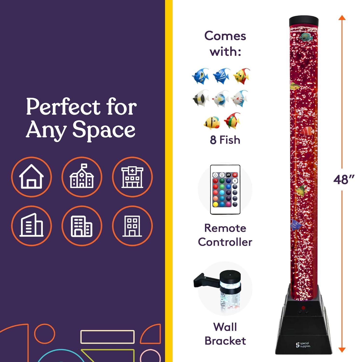Special Supplies Aquarium Sensory Bubble Tube (8 Fish) thumbnail 2