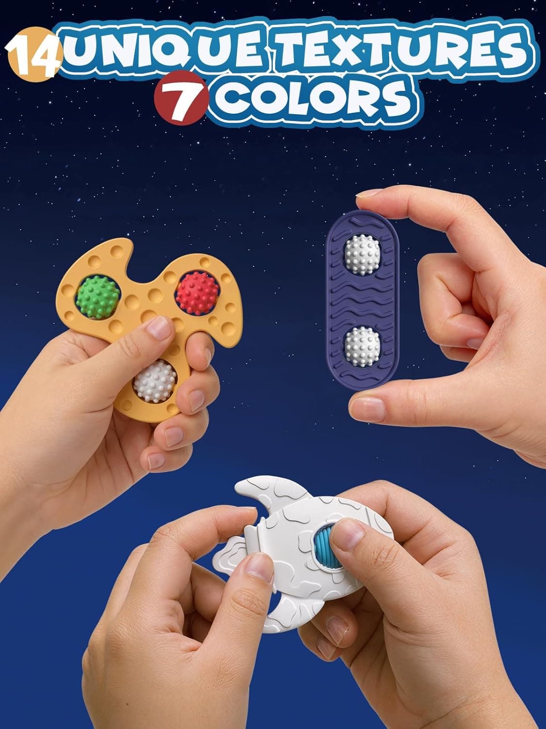 Silicone Rolling Fidget Toys (6 Pack) thumbnail 3