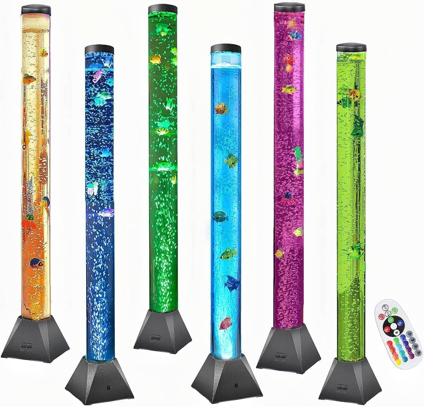 CALOVER 4FT Silver Sensory Bubble Tube Floor Lamp thumbnail 5