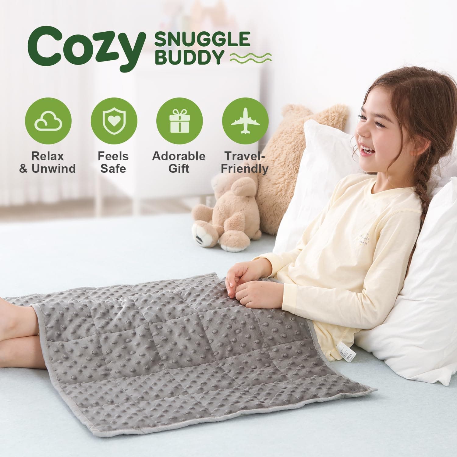 Sivio Weighted Lap Blanket for Kids (2 lbs) thumbnail 2