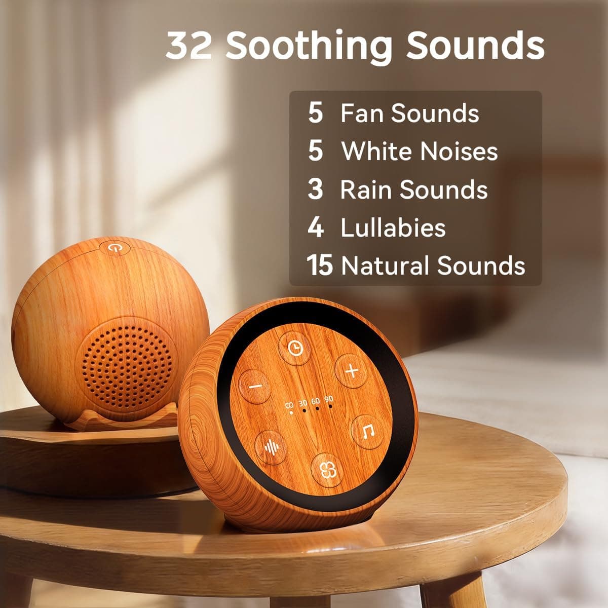 Portable White Noise Machine for Baby (Battery, 32 Sounds) thumbnail 2