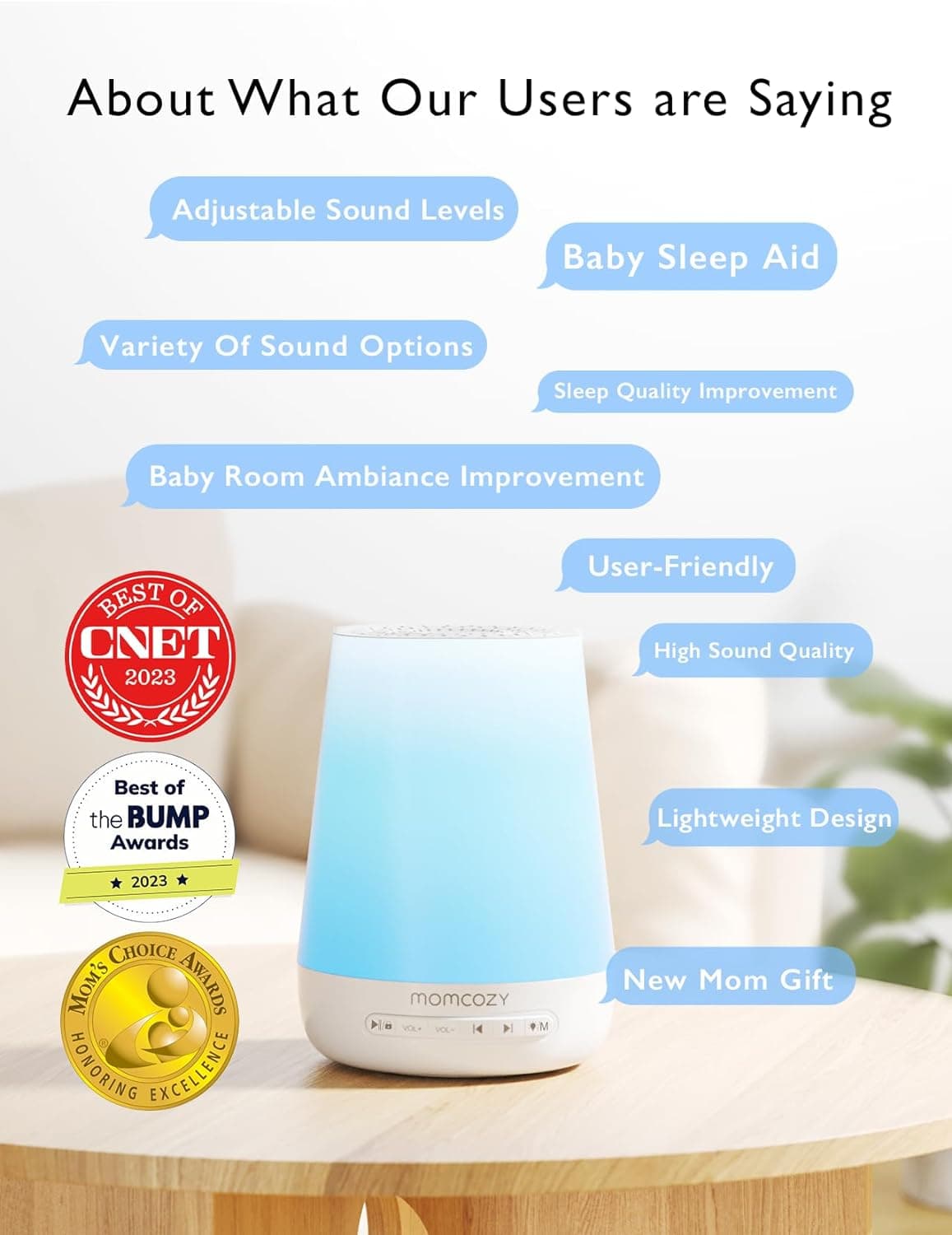 Momcozy Baby Sound Machine with Night Light thumbnail 3