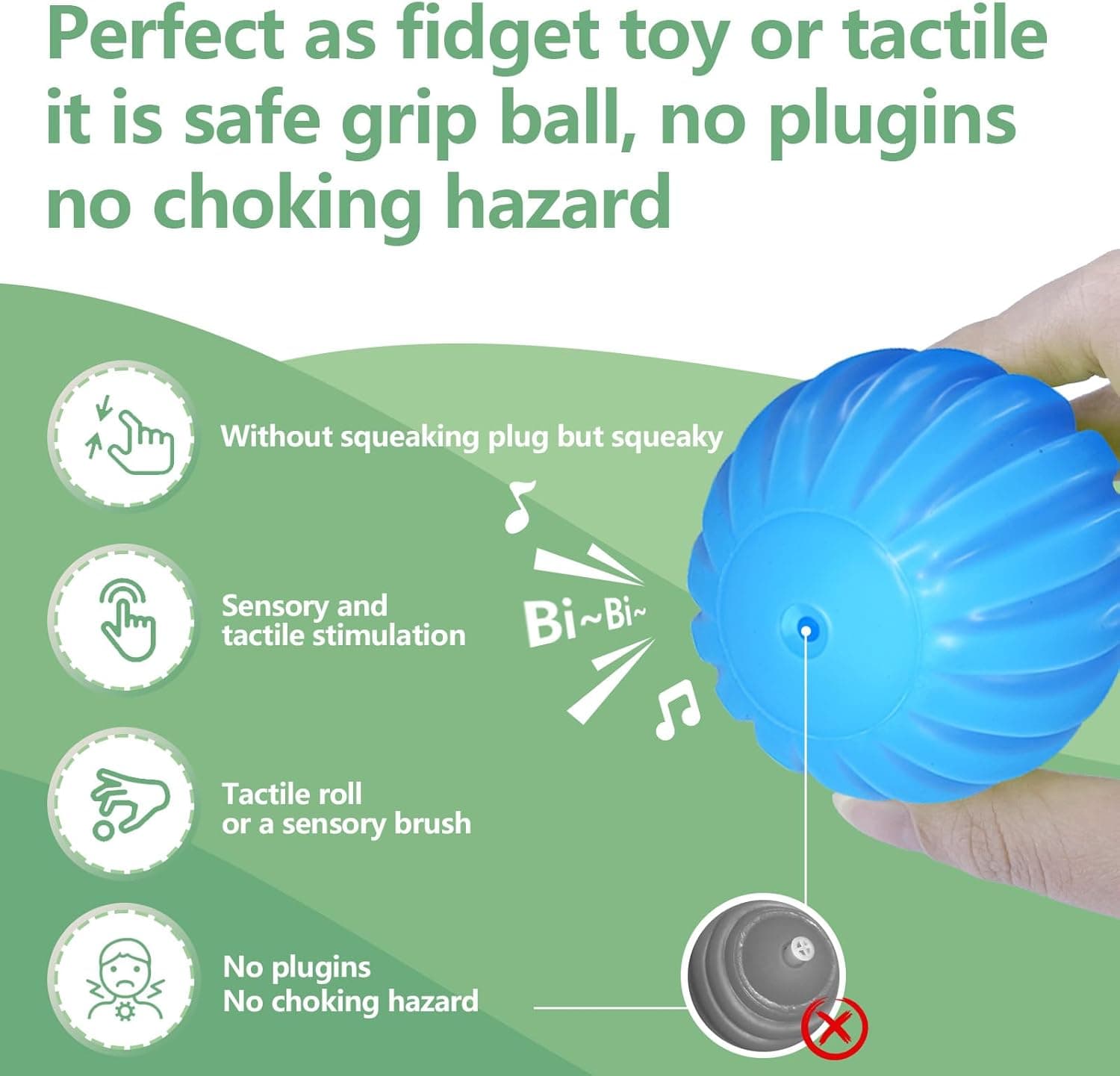 Sensory Balls for Baby & Toddlers (6 Pack) thumbnail 4