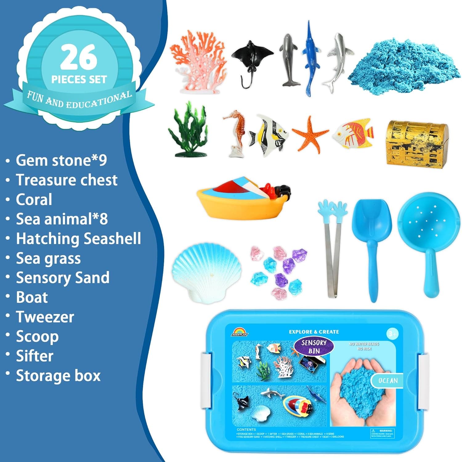 Ocean Sensory Bin with Sea Animals for Toddlers thumbnail 4