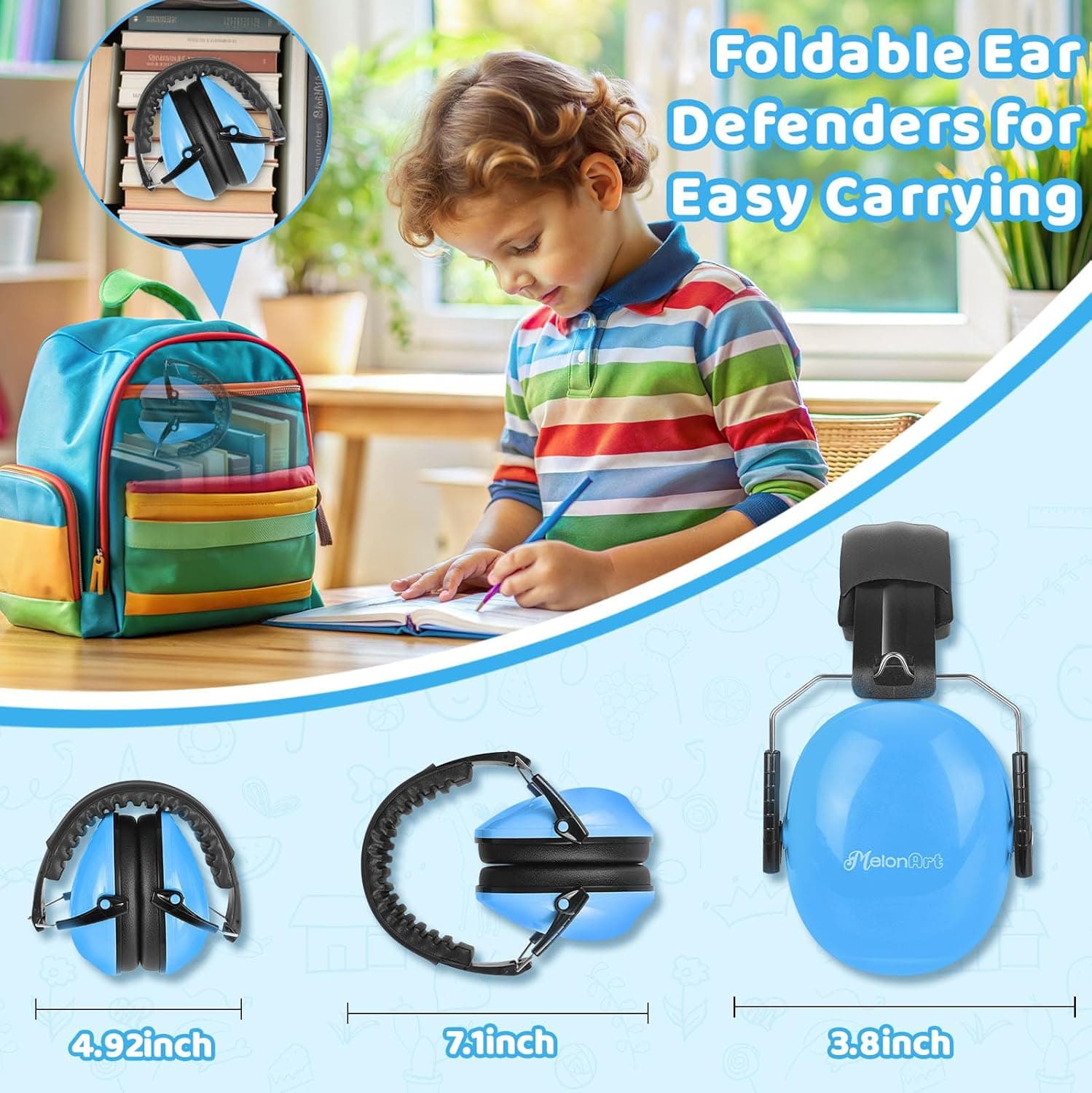 MelonArt Kids Noise Cancelling Headphones (6 Pack) thumbnail 5