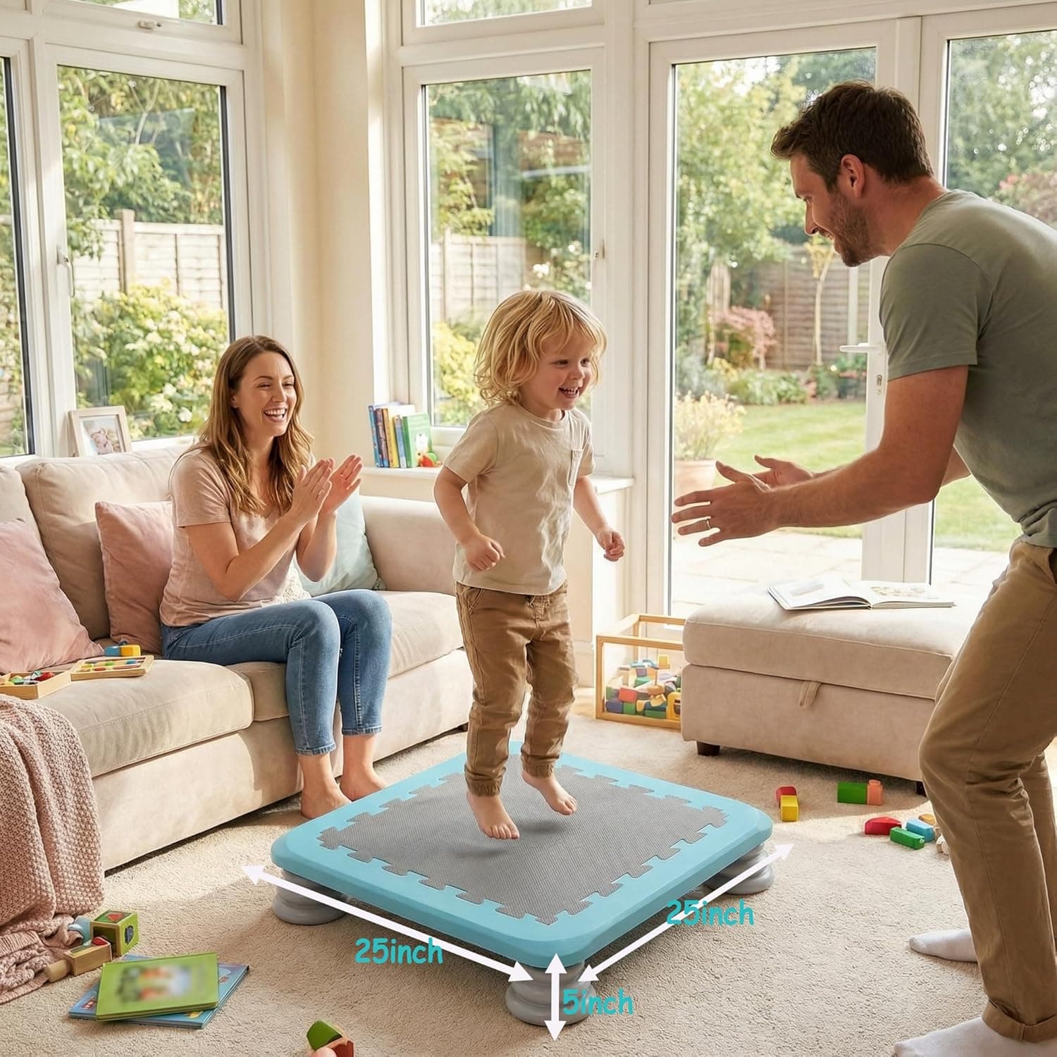 Mini Trampoline Sensory Bounce Board (25 inch) thumbnail 2