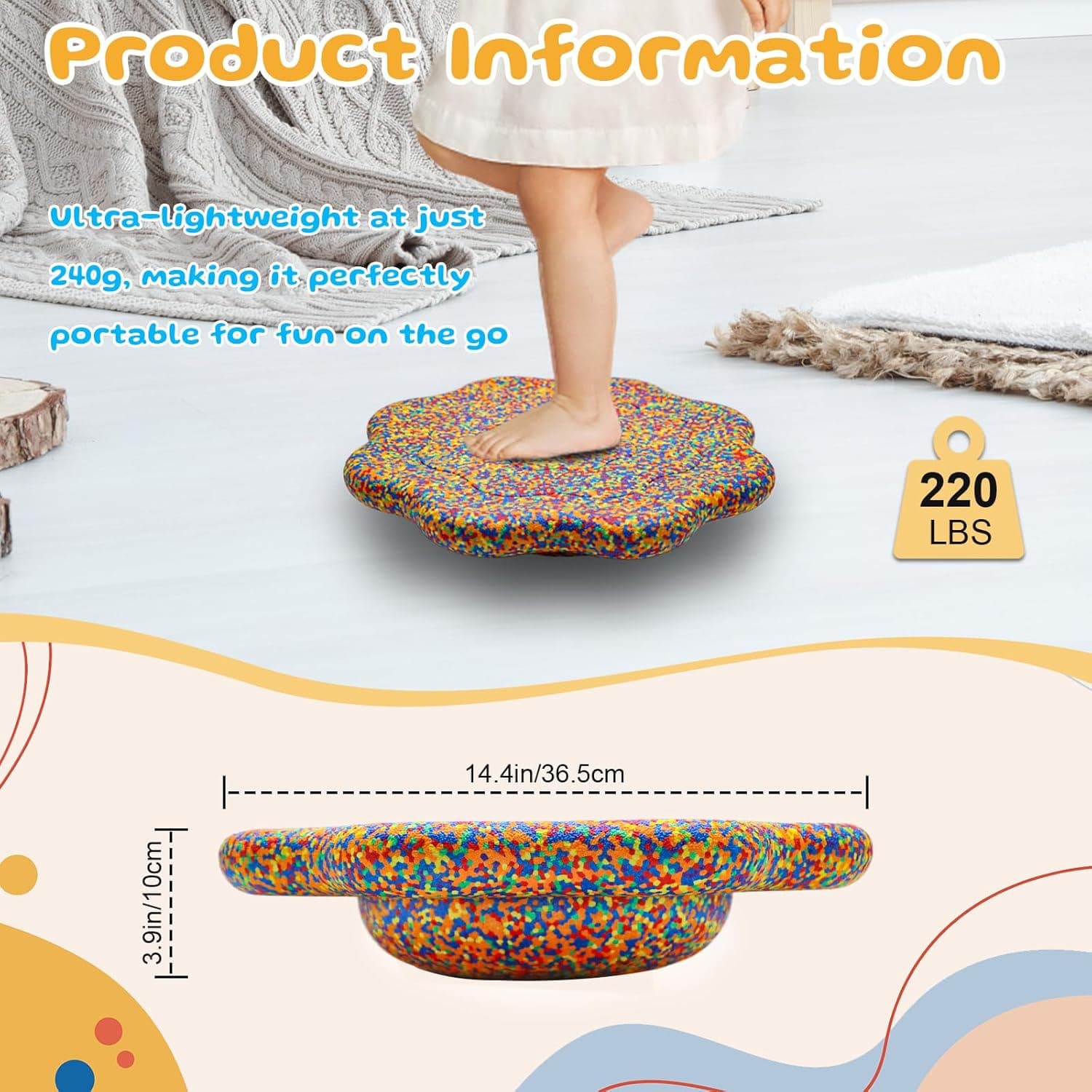EPP Foam Balance Board for Kids (Stepping Stones) thumbnail 2