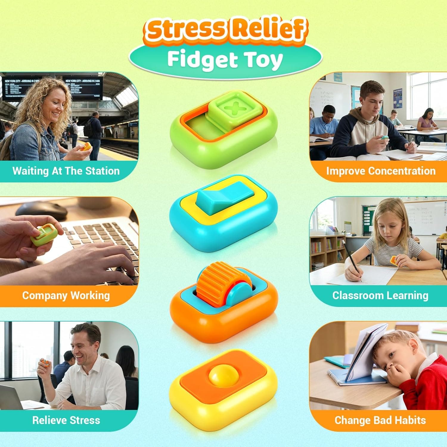 Fidget Toys Set (4 Pack Sensory Stress Relief) thumbnail 5