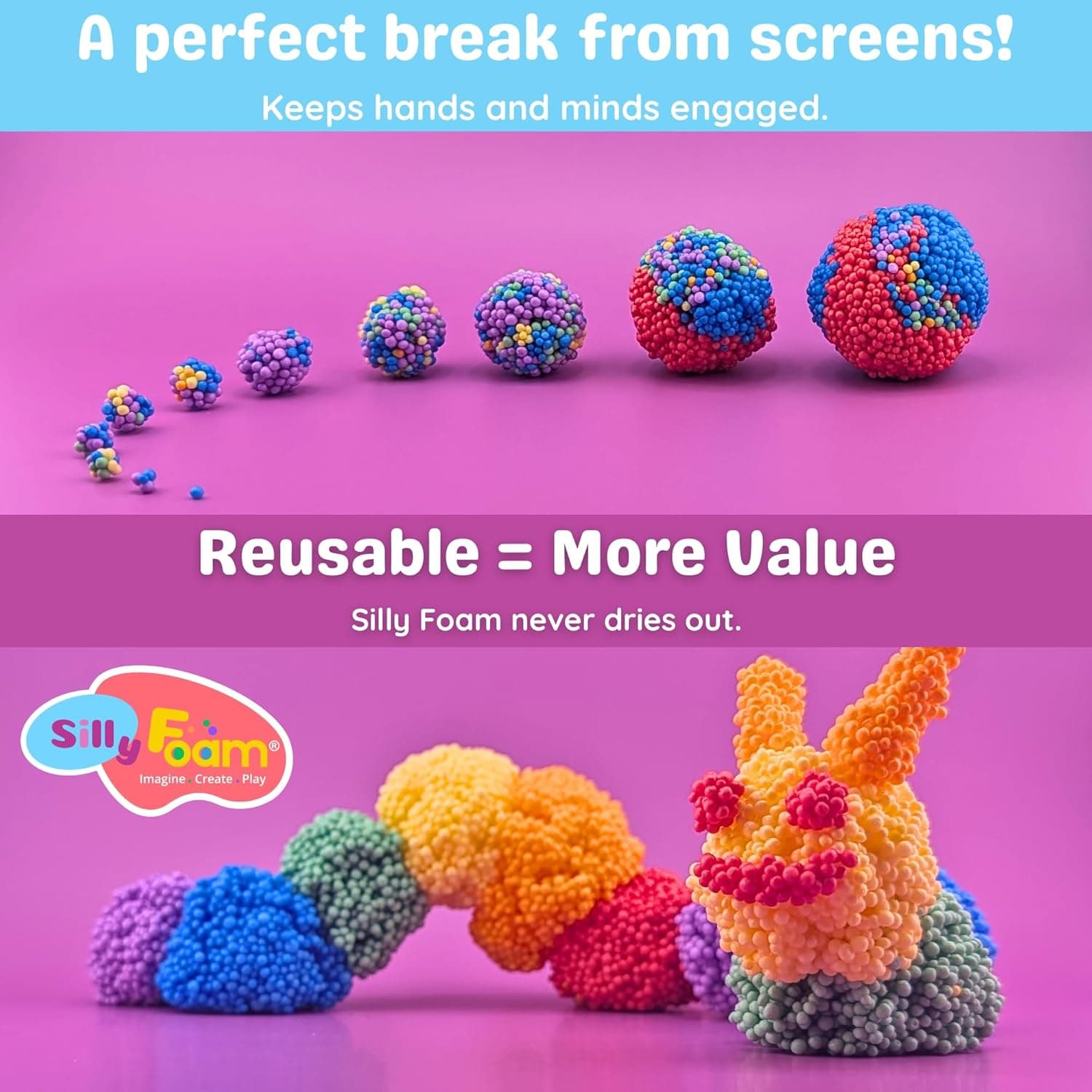 Silly Foam Creative Modeling Foam Beads (6 Colors) thumbnail 4