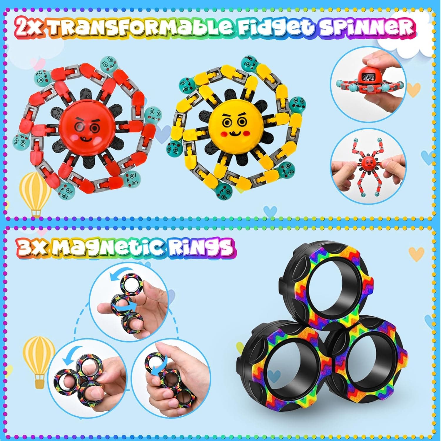 Fidget Toys Bulk Pack (15 Pieces) for Classroom thumbnail 2