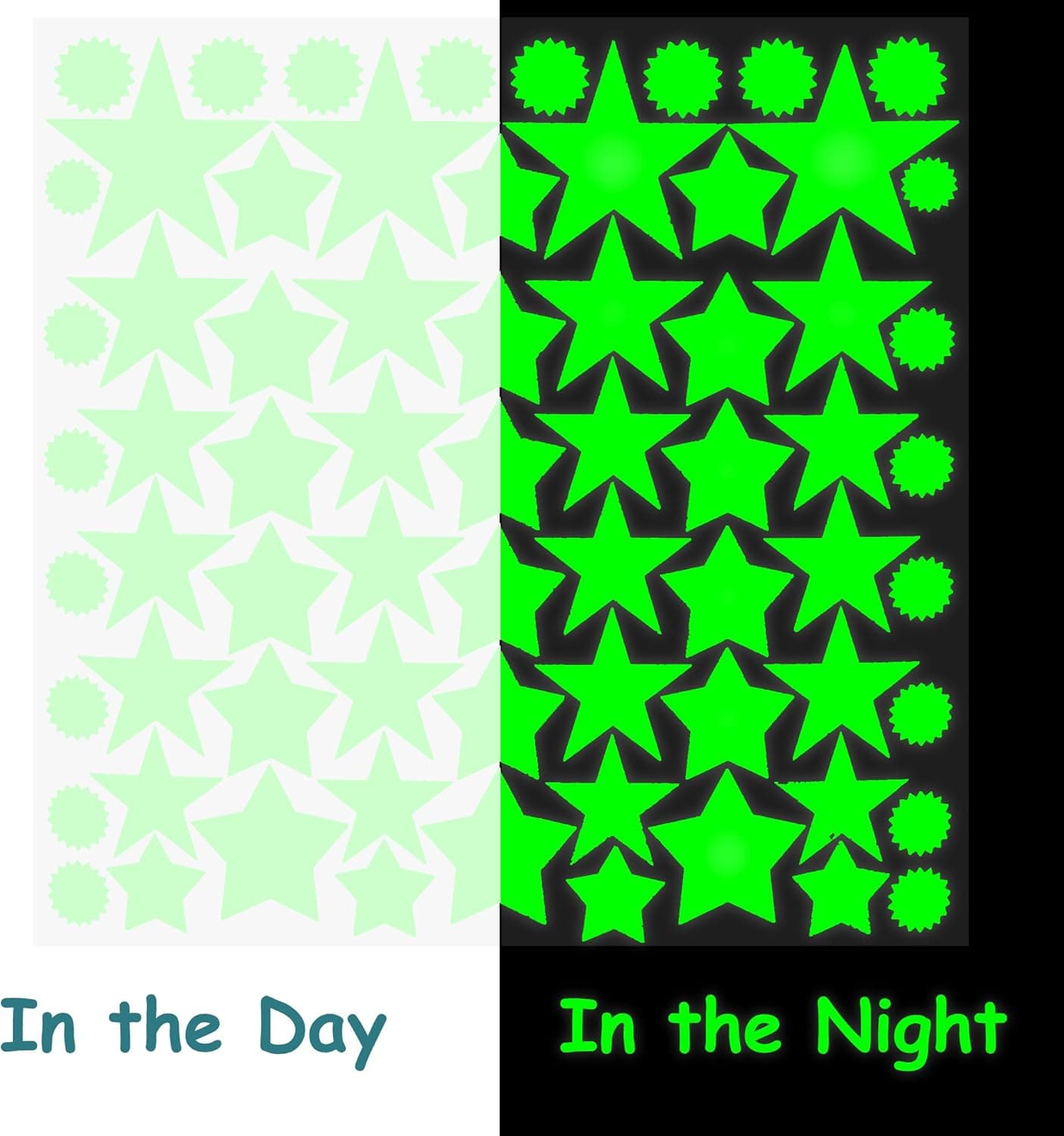 Glow in the Dark Stars & Moon Wall Stickers (200 pcs) thumbnail 4