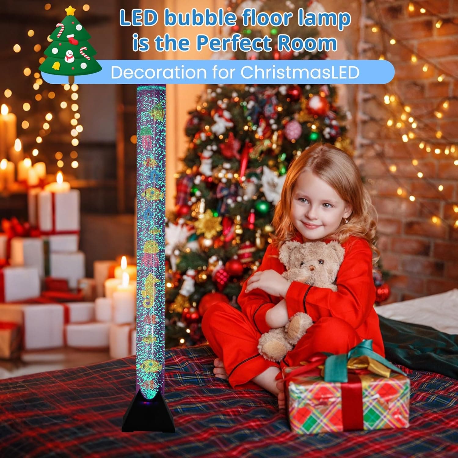 4FT Sensory LED Bubble Tube Lamp (Color-Changing) thumbnail 5
